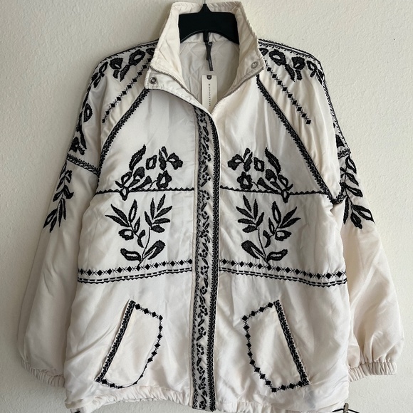 Anthropologie Embroidered Puffer Coat - Picture 3 of 8